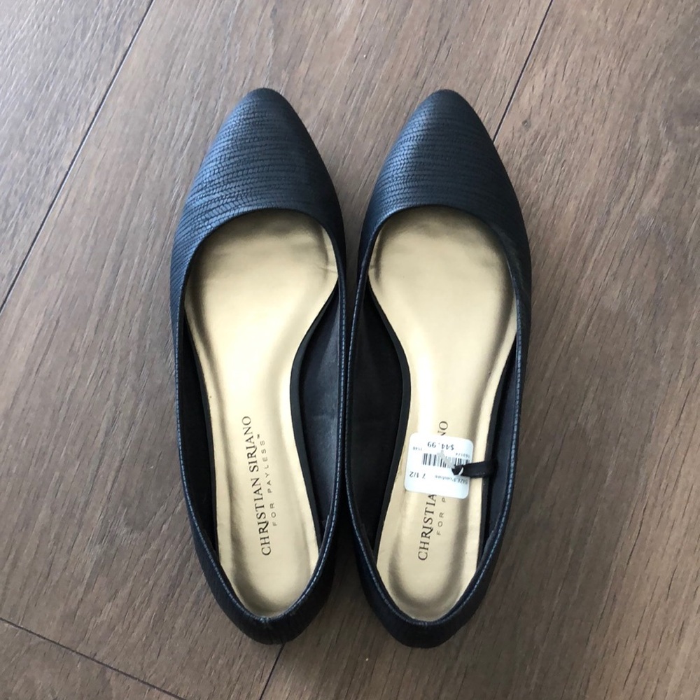 Black Christian Siriano flats